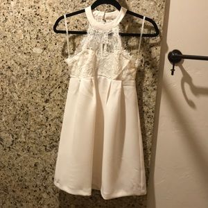 Vintage inspired white lace dress